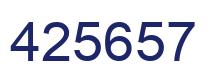 Number 425657 blue image