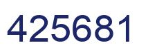 Number 425681 blue image