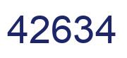 Number 42634 blue image