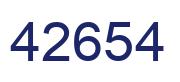 Number 42654 blue image
