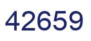 Number 42659 blue image