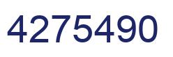 Number 4275490 blue image