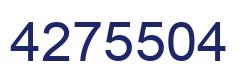 Number 4275504 blue image