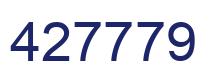 Number 427779 blue image