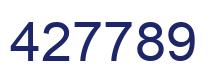 Number 427789 blue image