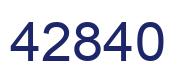 Number 42840 blue image