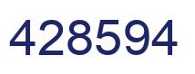 Number 428594 blue image