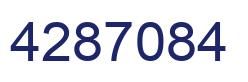 Número 4287084 imagen azul