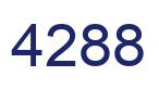 Número 4288 imagen azul