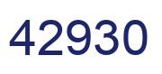 Número 42930 imagen azul