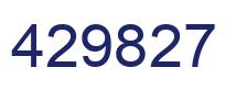 Number 429827 blue image