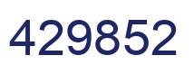 Number 429852 blue image