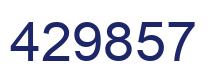 Number 429857 blue image