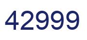 Número 42999 imagen azul