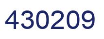 Number 430209 blue image