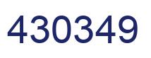 Number 430349 blue image