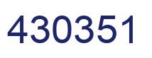 Number 430351 blue image