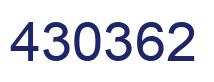Number 430362 blue image