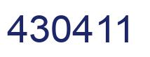 Número 430411 imagen azul
