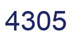 Number 4305 blue image