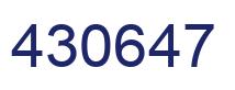 Number 430647 blue image