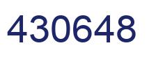 Number 430648 blue image
