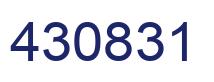 Number 430831 blue image