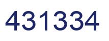 Number 431334 blue image