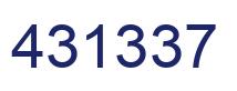 Number 431337 blue image