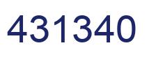 Number 431340 blue image