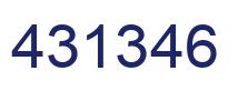 Number 431346 blue image