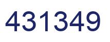 Number 431349 blue image