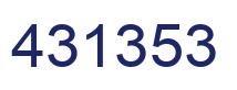 Number 431353 blue image