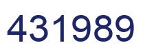 Number 431989 blue image