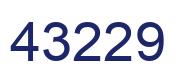Number 43229 blue image