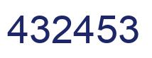 Number 432453 blue image
