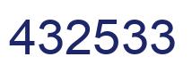 Number 432533 blue image