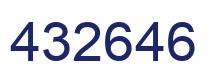 Number 432646 blue image