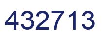 Number 432713 blue image