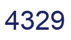 Número 4329 imagen azul