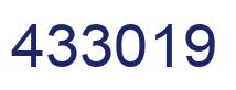Number 433019 blue image