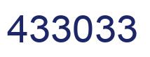 Number 433033 blue image