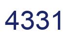 Número 4331 imagen azul