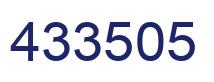 Number 433505 blue image