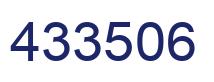 Number 433506 blue image