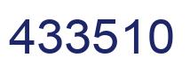 Number 433510 blue image