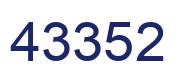 Number 43352 blue image