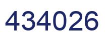 Number 434026 blue image