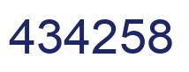 Number 434258 blue image
