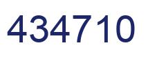 Number 434710 blue image